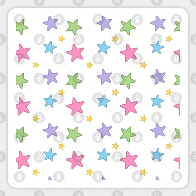 Rainbow Stars Pattern Magnet by Kelly Gigi